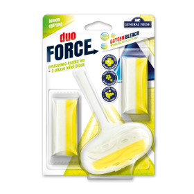 Kostka do wc Duo-Force + 2 zapasy - General Fresh - Force - cytrynowa