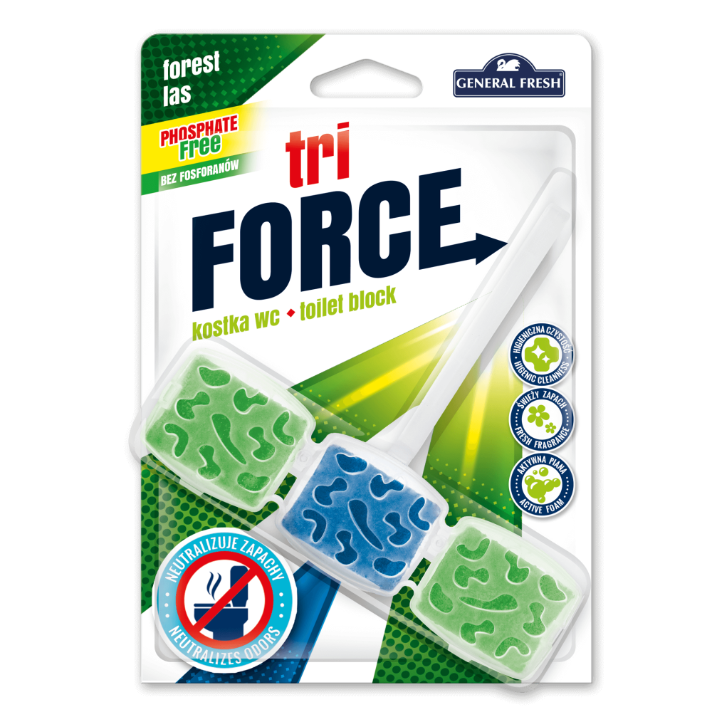 Kostka do wc Tri-Force - General Fresh - Force - leśna