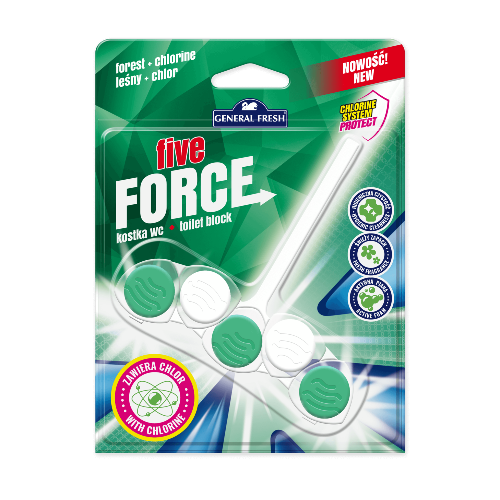 Kostka do wc Five-Force - General Fresh - Force - las + chlor